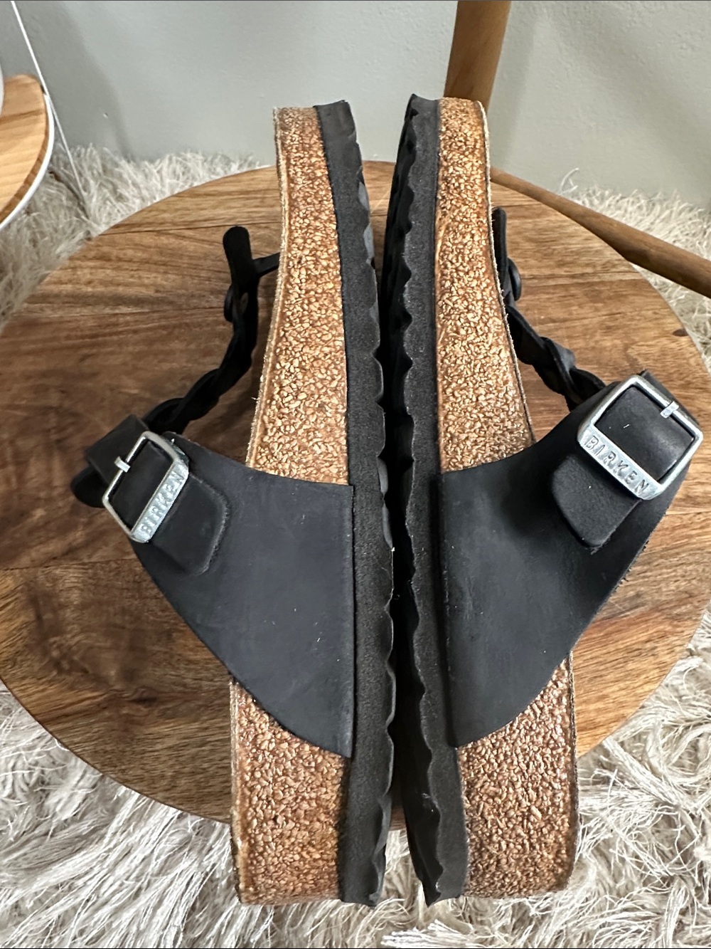 Birkenstock Gizeh Black Braided Toe-Post Sandals Size 40 EU L9 M7 US - Picture 5 of 17
